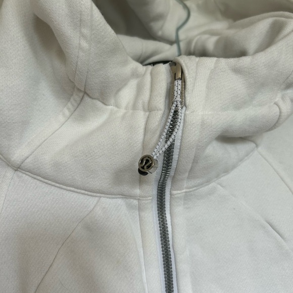 White Full length Lululemon Scuba Zip Jacket - Picture 2 of 7